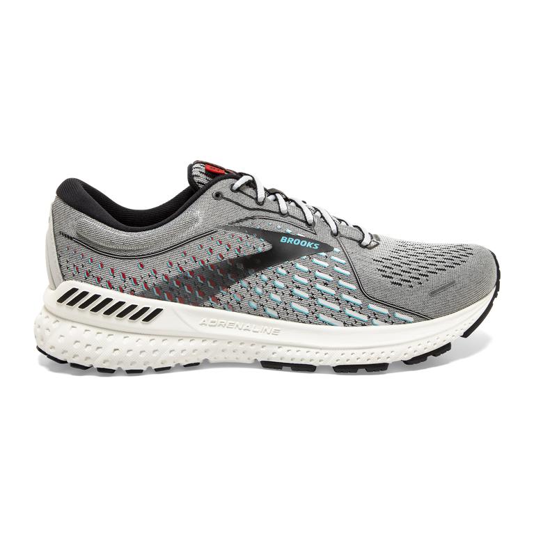 Brooks Men's Adrenaline GTS 21 Road Running Shoes - Jet Stream/Black/Capri/grey (YLCQ41267)